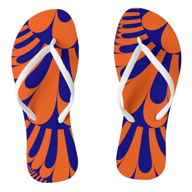 Orange Blue Loop Flip Flops (Fußbett)