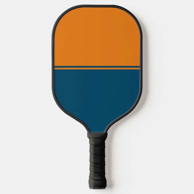 Orange & Blue Pickleball Paddle (Vorderseite)