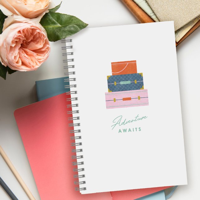 Orange Blue Pink Adventure erwartet Spiral Noteboo Notizbuch (Von Creator hochgeladen)