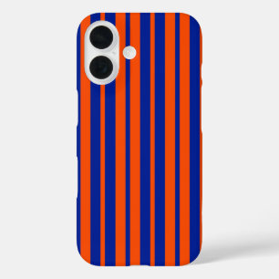 Orange Blue Stilelemente Design Streifen iPhone 16 Hülle
