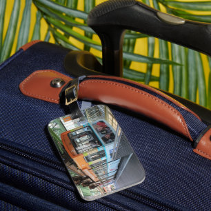 Orange Blue Wuppertal Floating Train Gepäckanhänger