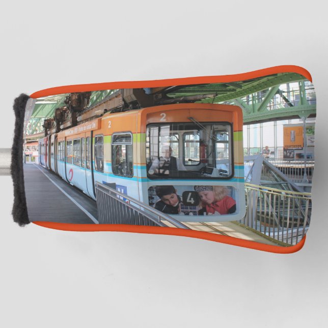 Orange Blue Wuppertal Floating Train Golf Headcover (Vorderseite)