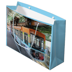 Orange Blue Wuppertal Floating Train Große Geschenktüte