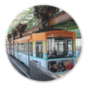 Orange Blue Wuppertal Floating Train Keramikknauf