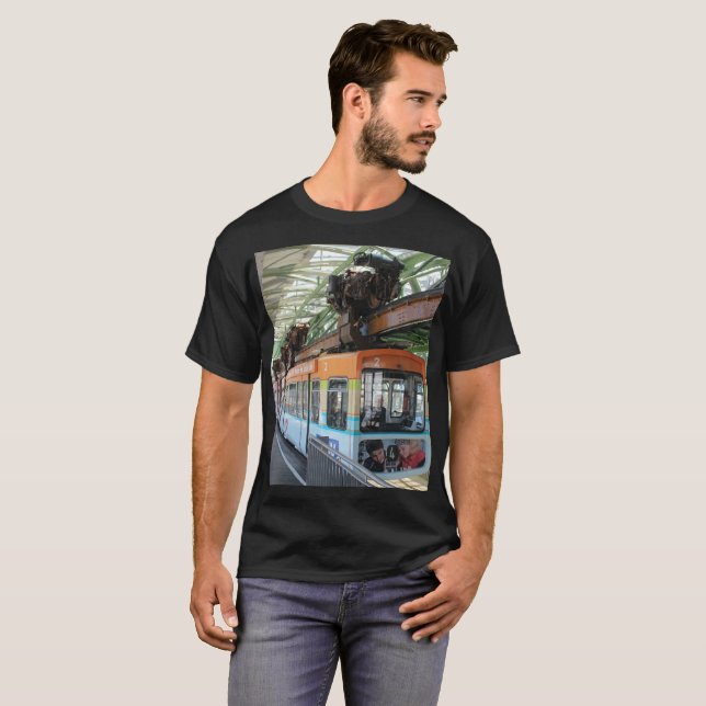 Orange Blue Wuppertal Floating Train T-Shirt (Vorne ganz)