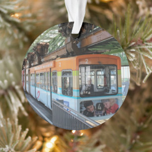 Orange Blue Wuppertaler Schwebebahn Ornament