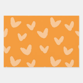 Orange Blue Yellow Sweet Liebe Artisan Fun Geschenkpapier Set