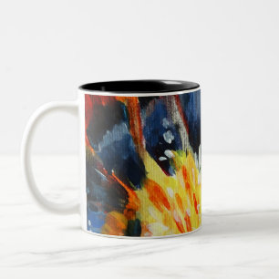 Orange Blume Art Tasse