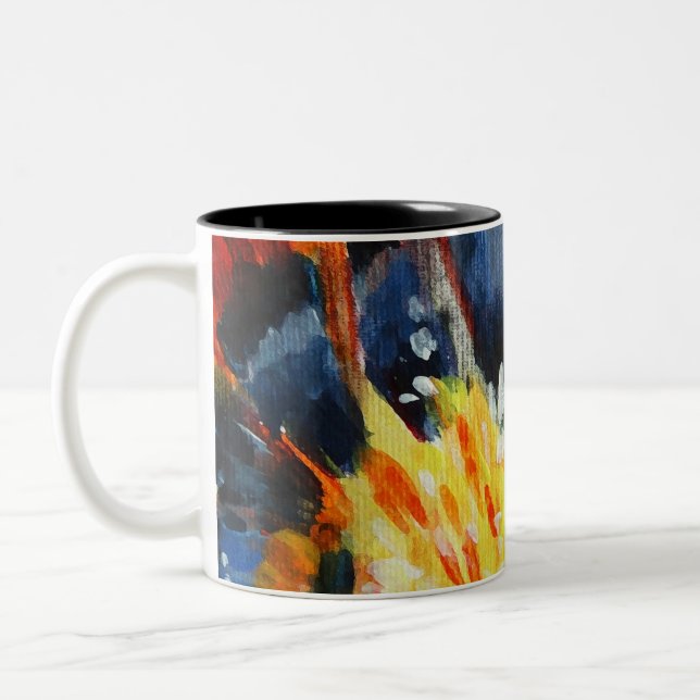 Orange Blume Art Tasse (Links)