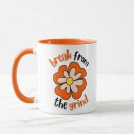 Orange Blume BFTG Kaffee Tasse