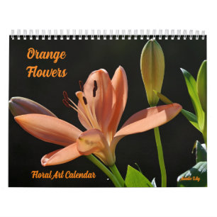 Orange Blume Blumenkalender Kalender