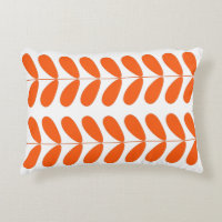 Orange Blume Buds Mid Century Retro