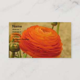 Orange Blume Business Card Visitenkarte