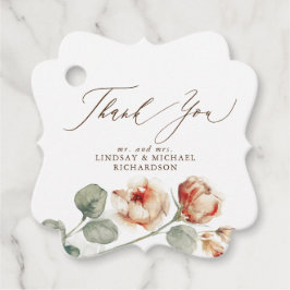 Orange Blume Elegant Wedding Vielen Dank Geschenkanhänger