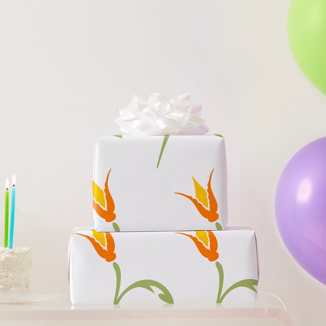 Orange Blume Geschenkpapier (Von Creator hochgeladen)