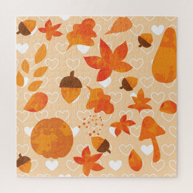 Orange Blume: Handdoodle-Muster. Puzzle (Vertikal)