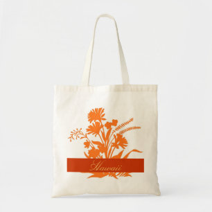 Orange Blume Hawaii Wiederverwendbare Souvenirtasc Tragetasche