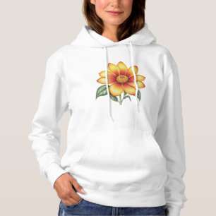 Orange Blume Hoodie