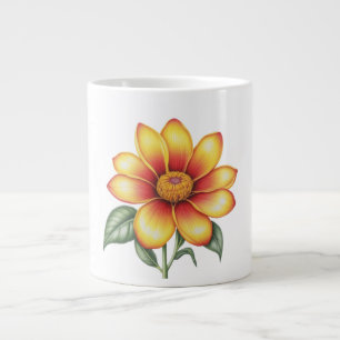 Orange Blume Jumbo-Tasse
