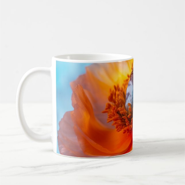 Orange Blume Kaffeetasse (Links)