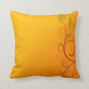 Orange Blume Kissen