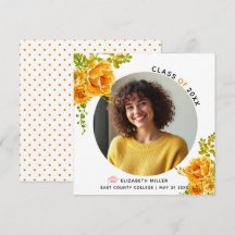 Orange-Blume-Klasse des Abschluss-Fotos 2025