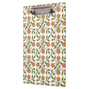 ORANGE-BLUME-KLIPBOARD KLEMMBRETT