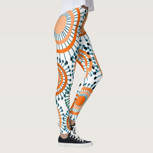 Orange Blume Leggings (Rechts)
