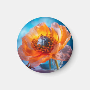 Orange Blume Magnet