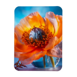 Orange Blume Magnet