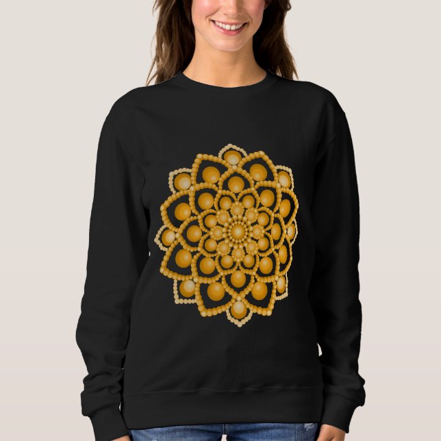 Orange Blume Mandala Sweatshirt (Vorderseite)