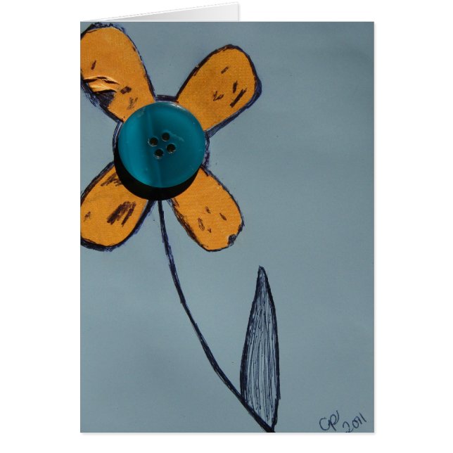 Orange Blume Mixed Media (Vorne)