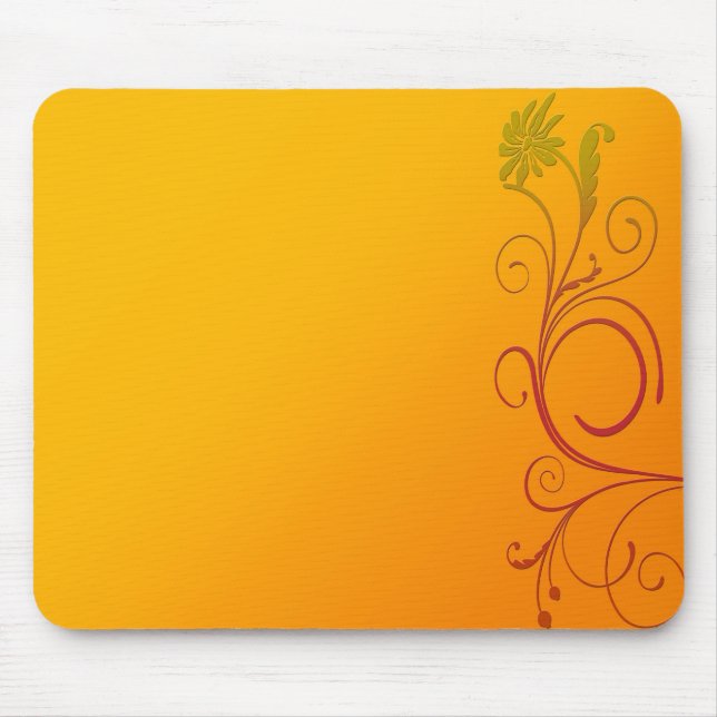 Orange Blume Mousepad (Vorne)