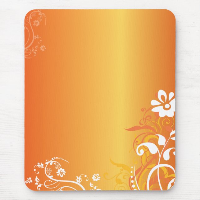 Orange Blume Mousepad (Vorne)