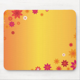Orange Blume Mousepad