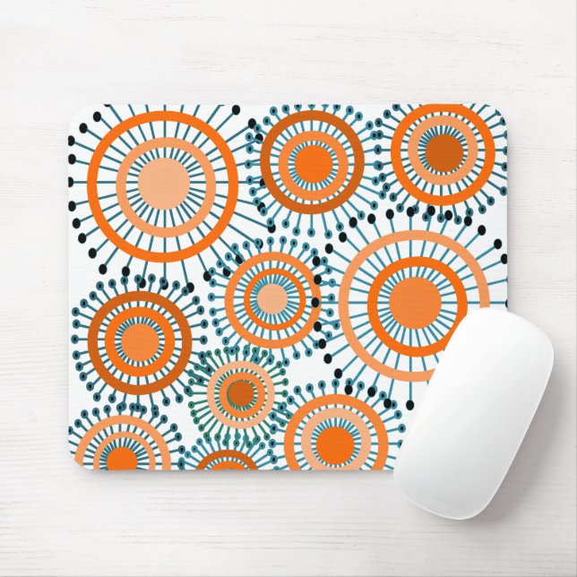 Orange Blume Mousepad (Mit Mouse)