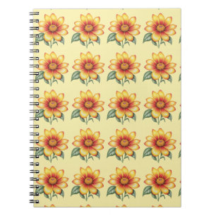 Orange Blume Notizblock