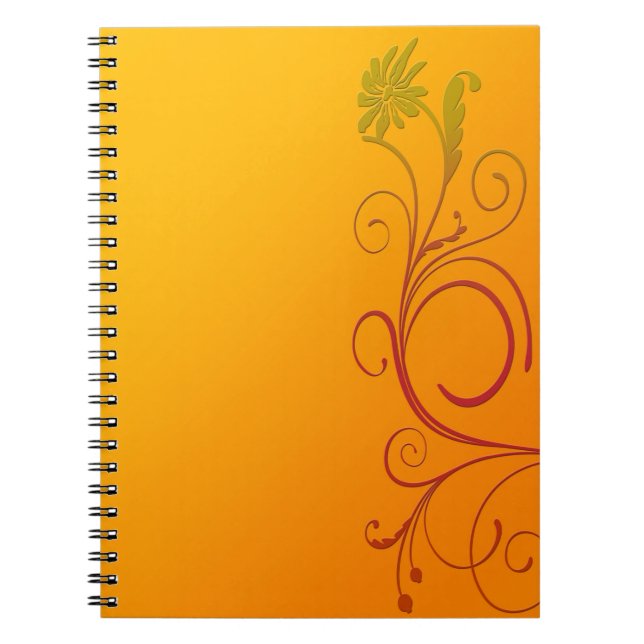 Orange Blume Notizblock (Vorderseite)