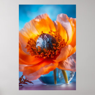 Orange Blume Poster