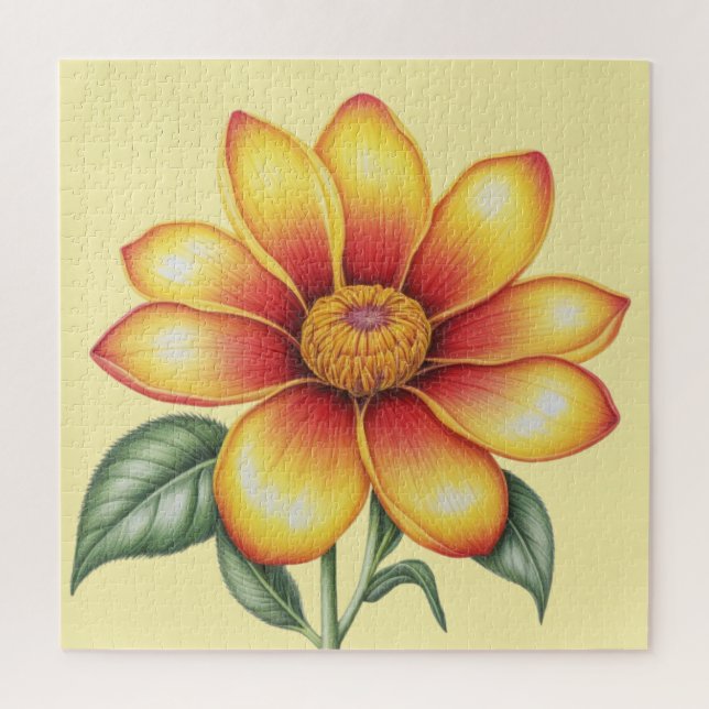 Orange Blume Puzzle (Vertikal)