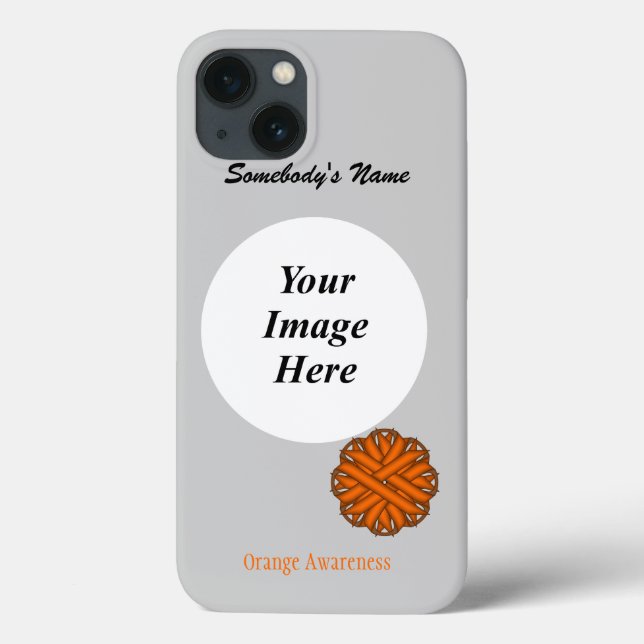 Orange Blume Ribbon Template von Kenneth Yoncich Case-Mate iPhone Hülle (Rückseite)