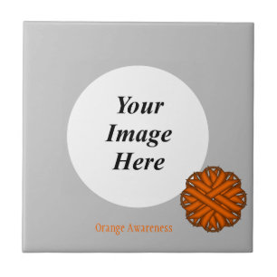 Orange Blume Ribbon Template von Kenneth Yoncich Fliese