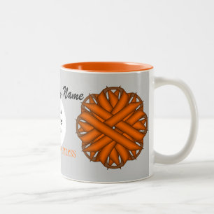 Orange Blume Ribbon Tmpl von Kenneth Yoncich Zweifarbige Tasse