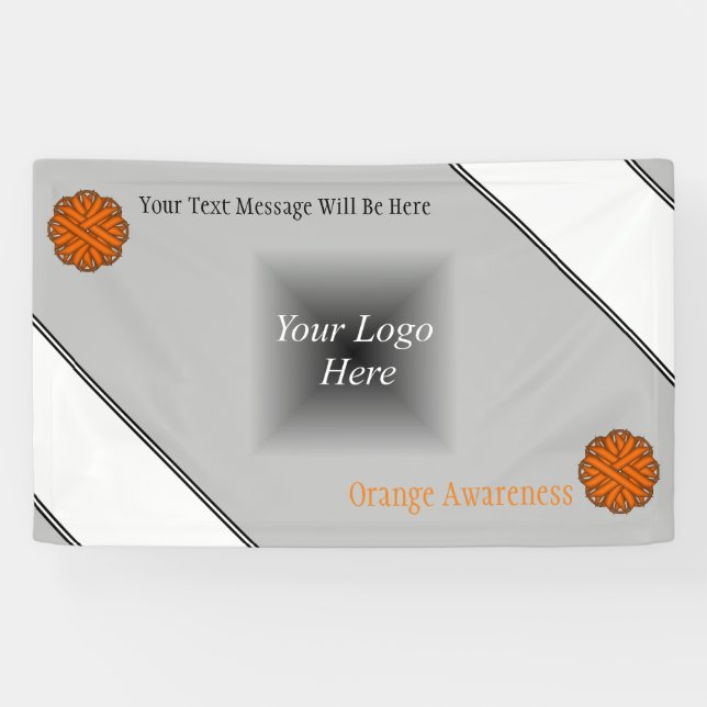 Orange Blume Ribbon von Kenneth Yoncich Banner (Horizontal)