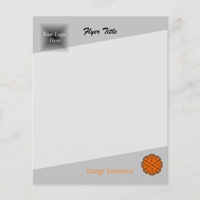 Orange Blume Ribbon von Kenneth Yoncich Flyer (Vorne)