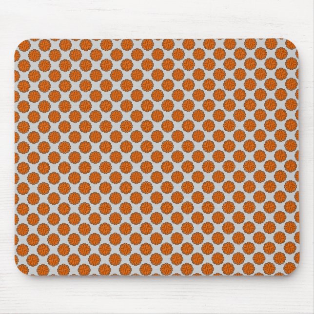 Orange Blume Ribbon von Kenneth Yoncich Mousepad (Vorne)