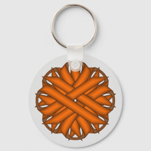 Orange Blume Ribbon von Kenneth Yoncich Schlüsselanhänger