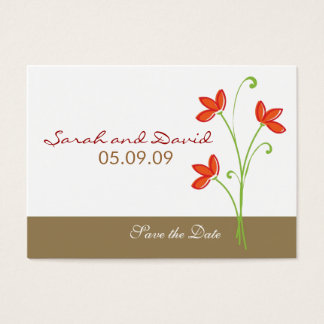 Orange Blume Save the Date