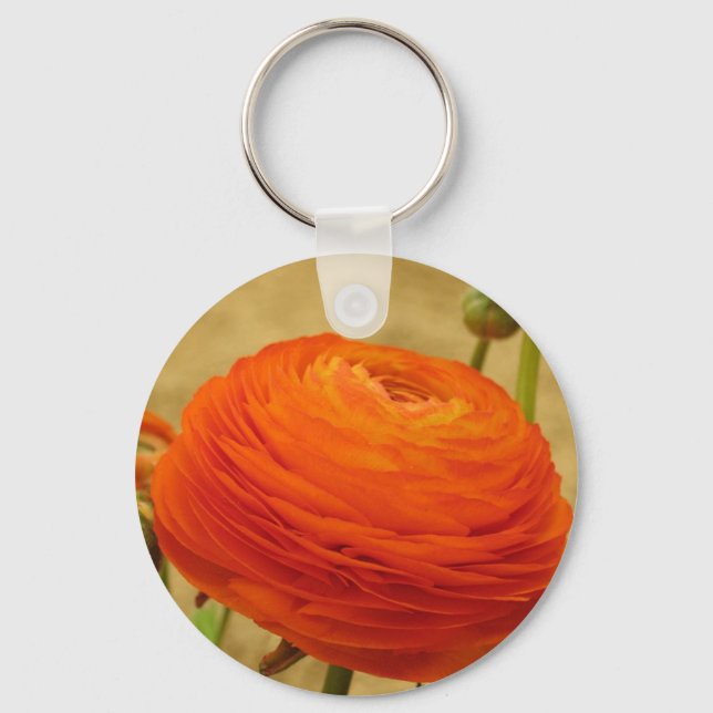 Orange Blume Schlüsselanhänger (Vorderseite)