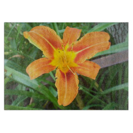 Orange Blume Schneidebrett